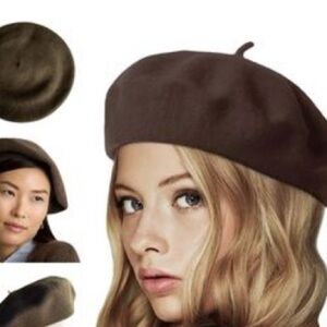 Authentic Basque Black Wool Beret